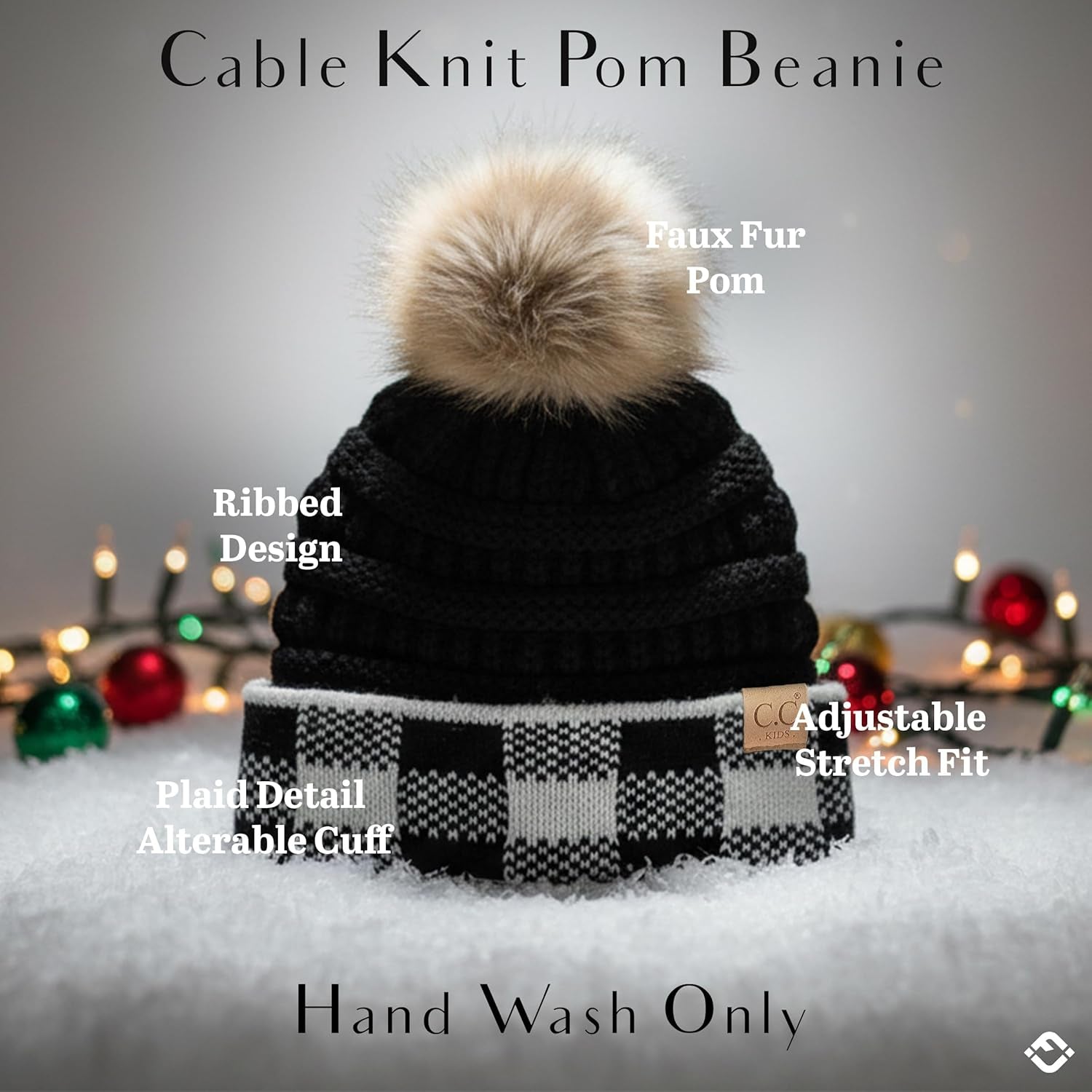 Toddler Pom Beanie – Kids Winter Hat for Ages 1–4, Baby Boy & Girl Knit Beanies, Warm Cozy Knit Snow Hats